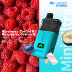 Hayati Mini Ultra 1500 Prefilled Pod Vape Kit Box of 5 Blueberry Cotton K / Raspberry Cotton K