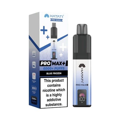 Hayati Pro Max+ 6000 Puffs Prefilled Pod Vape Kit Box of 5 Blue Frozen