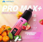 Hayati Pro Max+ 6000 Puffs Prefilled Pod Vape Kit Box of 5 Strawberry Hubba Bubba *New*