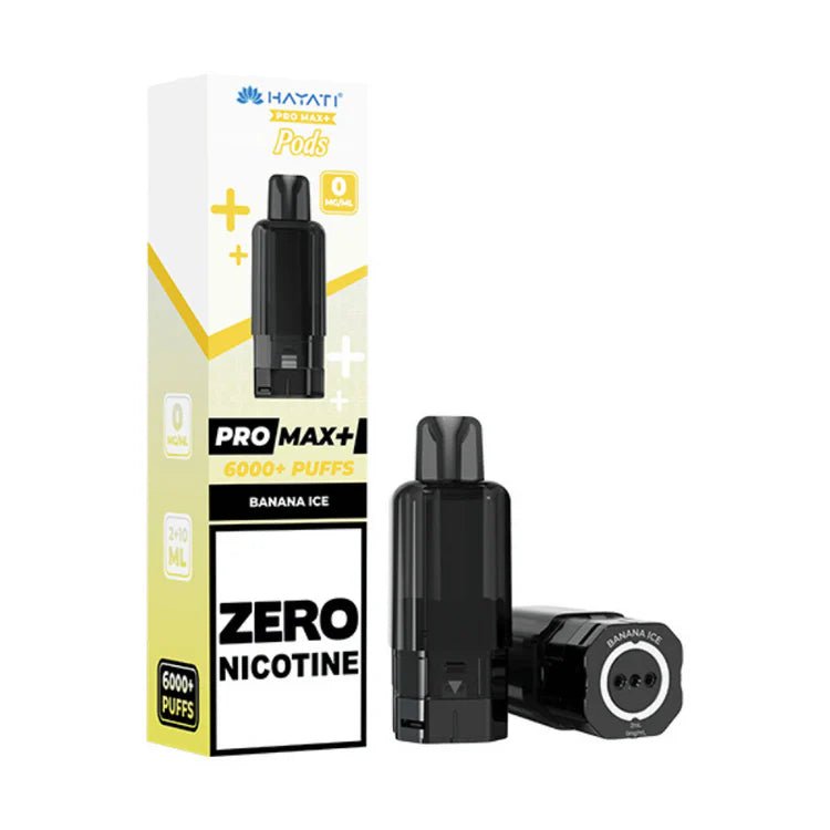Hayati Pro Max Plus 6000 Prefilled Pod Zero Nicotine Banana Ice