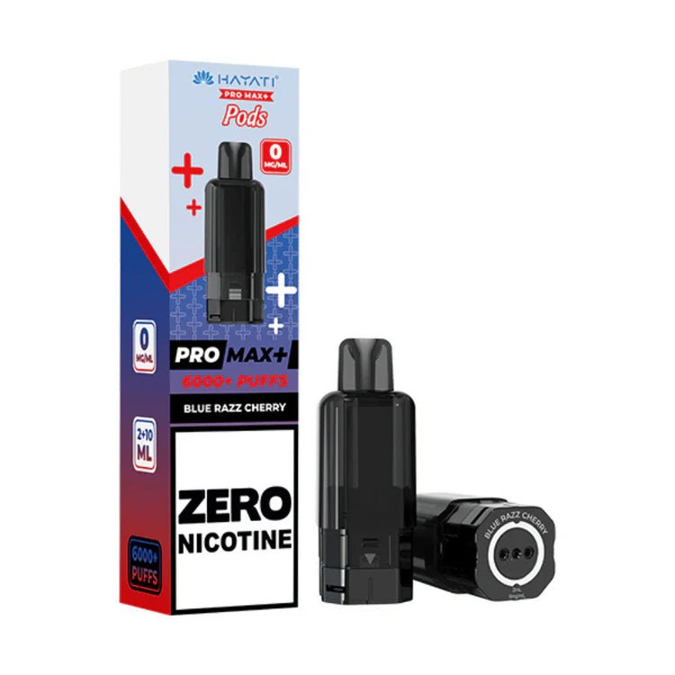 Hayati Pro Max Plus 6000 Prefilled Pod Zero Nicotine Blue Razz Cherry