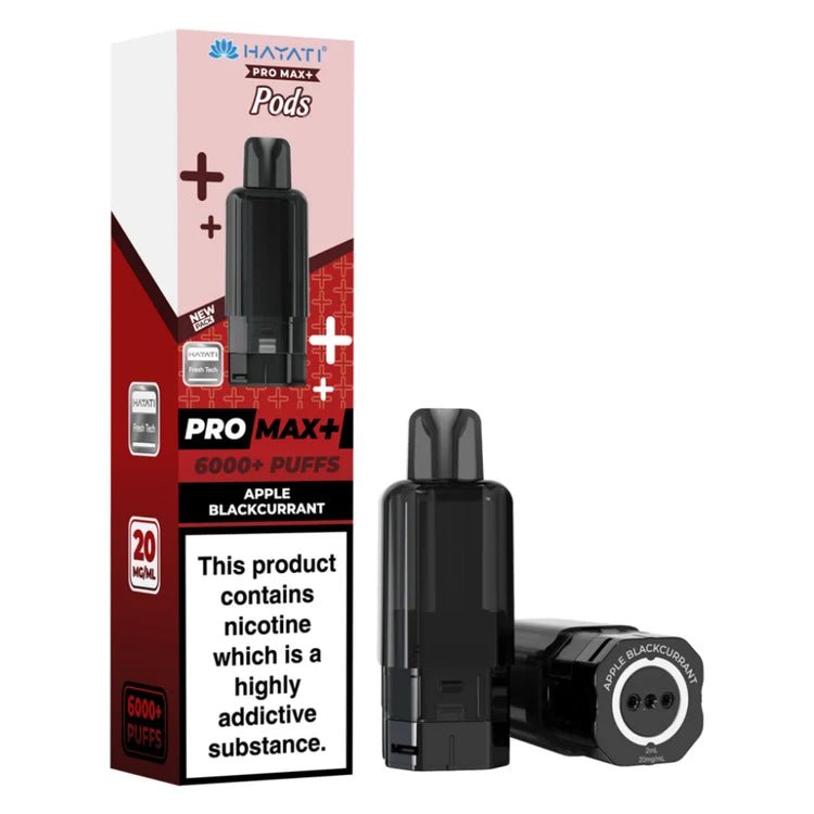 Hayati Pro Max Plus 6000 Prefilled Pods Box of 5 Apple Blackcurrant (£19.99)