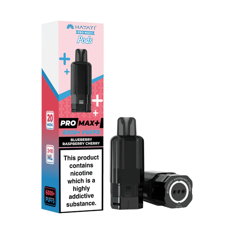 Hayati Pro Max Plus 6000 Prefilled Pods Box of 5 Blueberry Raspberry Cherry