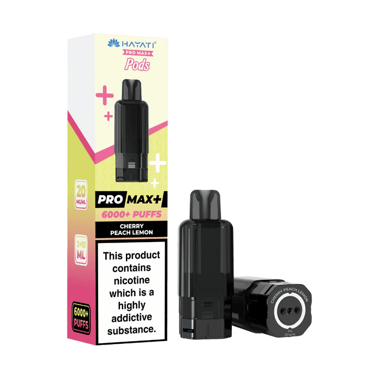 Hayati Pro Max Plus 6000 Prefilled Pods Box of 5 Cherry Peach Lemon
