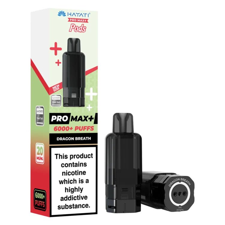 Hayati Pro Max Plus 6000 Prefilled Pods Box of 5 Dragon Breath (£19.99)
