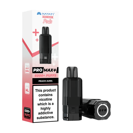 Hayati Pro Max Plus 6000 Prefilled Pods Box of 5 Peach Aura