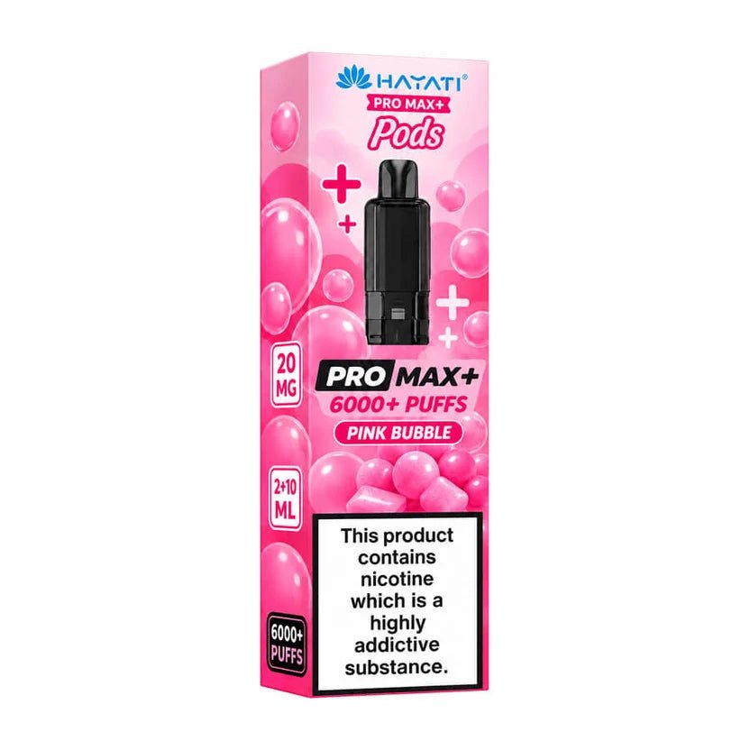 Hayati Pro Max Plus 6000 Prefilled Pods Box of 5 Pink Bubble (£19.99)
