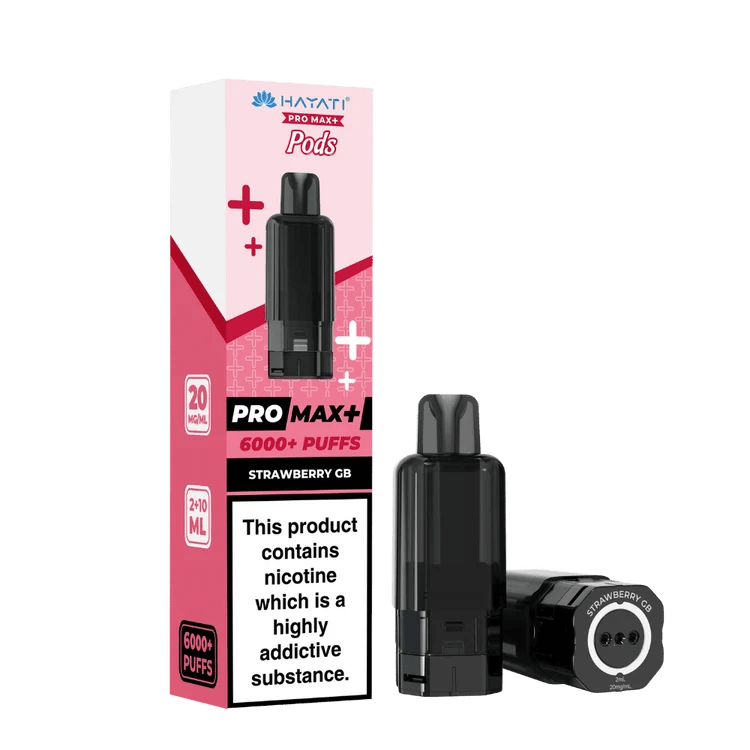 Hayati Pro Max Plus 6000 Prefilled Pods Box of 5 Strawberry GB (£19.99)