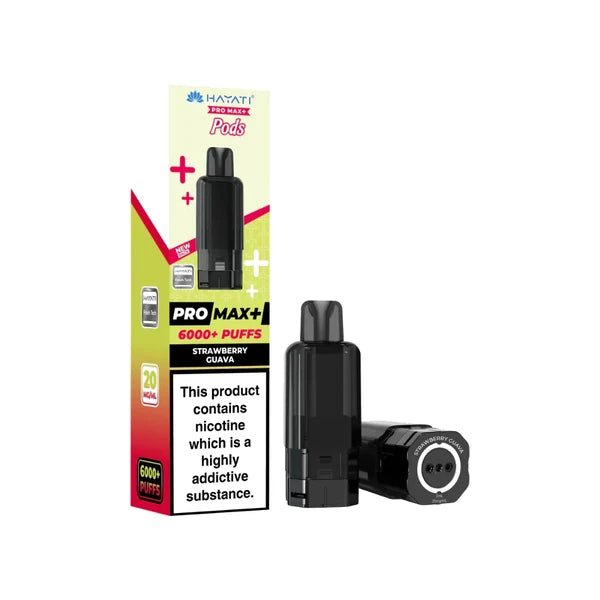 Hayati Pro Max Plus 6000 Prefilled Pods Box of 5 Strawberry Guava (£19.99)