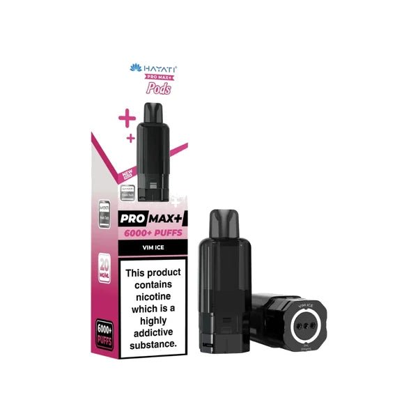 Hayati Pro Max Plus 6000 Prefilled Pods Box of 5 Vim Ice (£19.99)