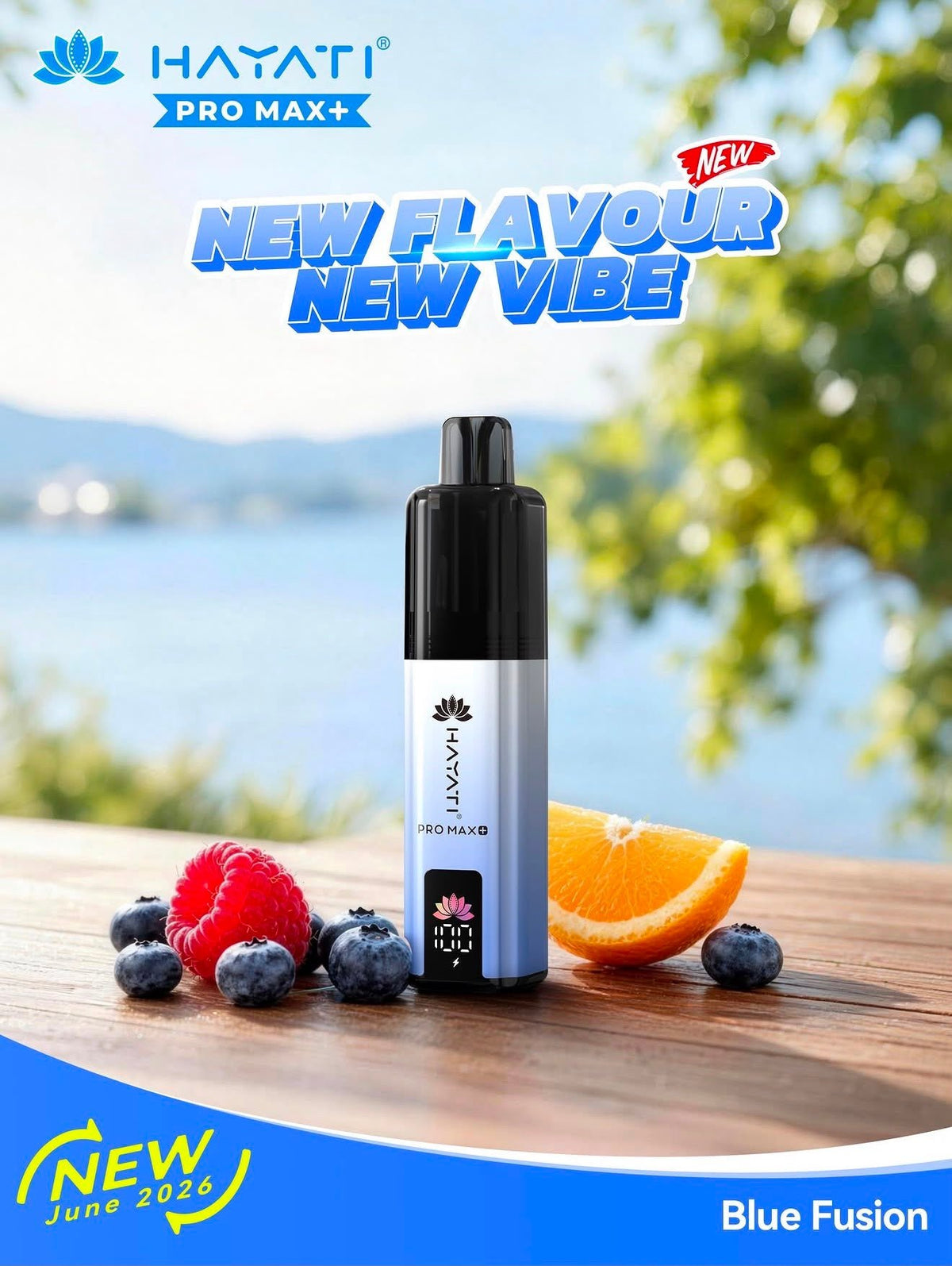 Hayati Pro Max Plus 6000 Puffs Prefilled Pod Vape Kit Box of 5 - 10mg Blue Fusion