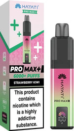 Hayati Pro Max Plus 6000 Puffs Prefilled Pod Vape Kit Box of 5 - 10mg Strawberry Kiwi