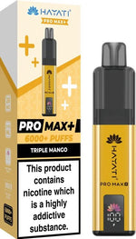 Hayati Pro Max Plus 6000 Puffs Prefilled Pod Vape Kit Box of 5 - 10mg Triple Mango