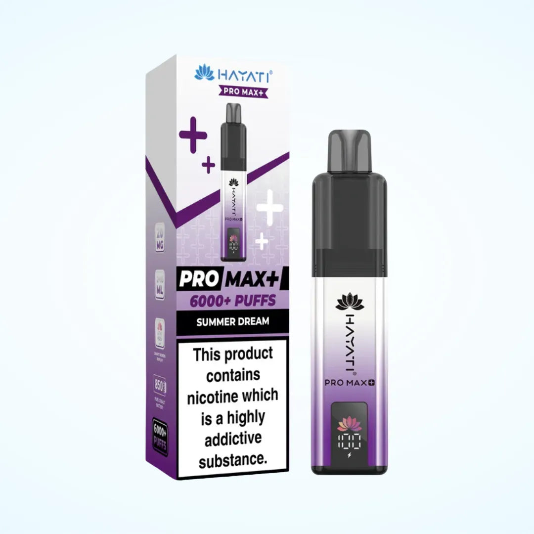 Hayati Pro Max Plus 6000 Puffs Prefilled Pod Vape Kit Box of 5 - 10mg