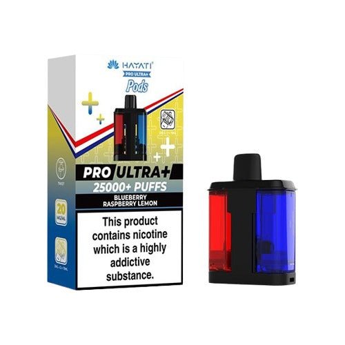 Hayati Pro Ultra Plus 25k Prefilled Pods Box of 5 Blueberry Raspberry Lemon