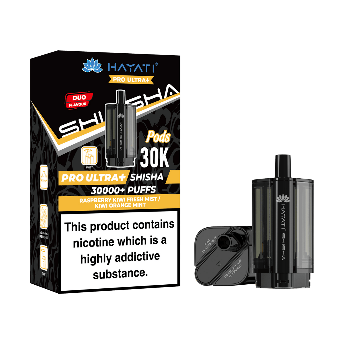 Hayati Pro Ultra Plus Shisha 30k Prefilled Pods Box of 5 Double Apple/Double Apple