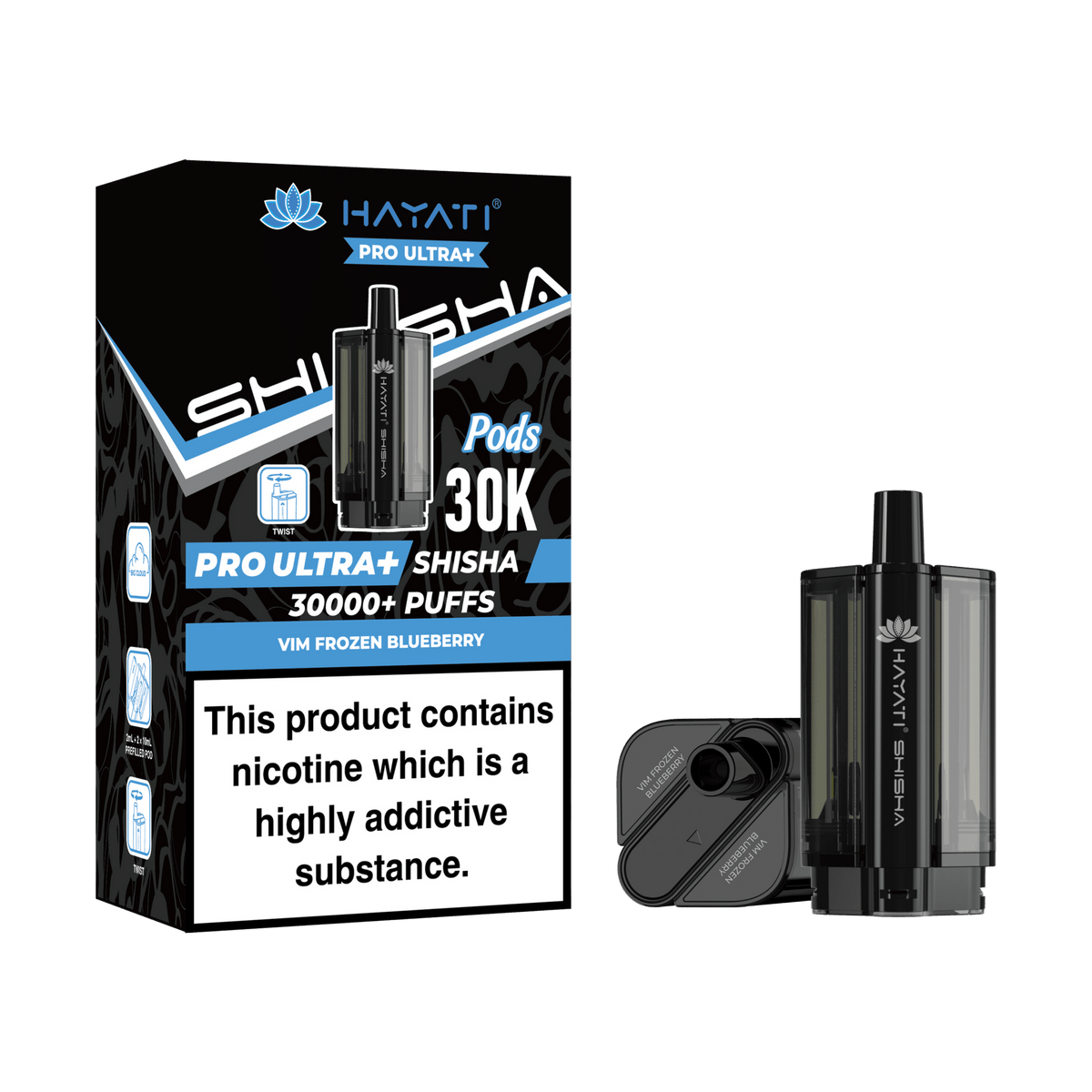 Hayati Pro Ultra Plus Shisha 30k Prefilled Pods Box of 5 Double Apple/Double Apple