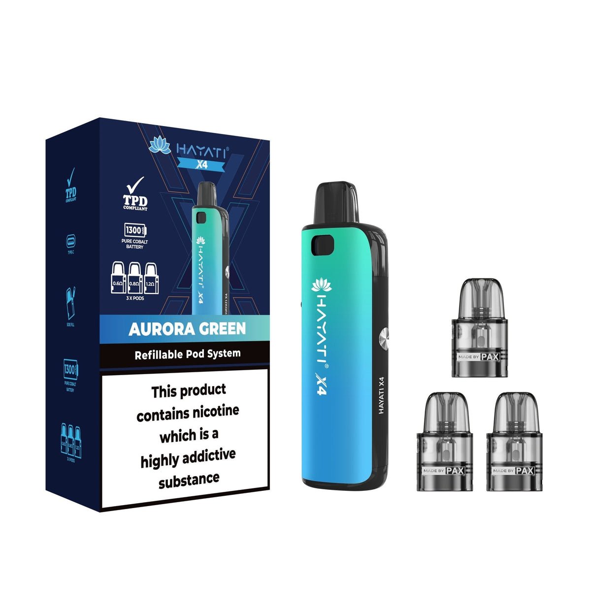 Hayati X4 Refillable Pod System Kit - Bulk Vape Wholesale