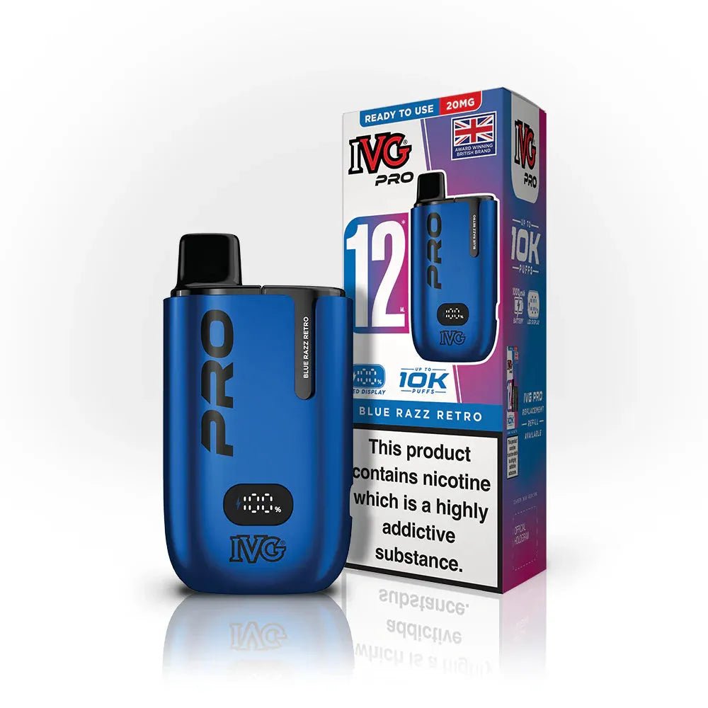 IVG Pro 10K Prefilled Pod Kit - Box of 5 Blue Razz Retro
