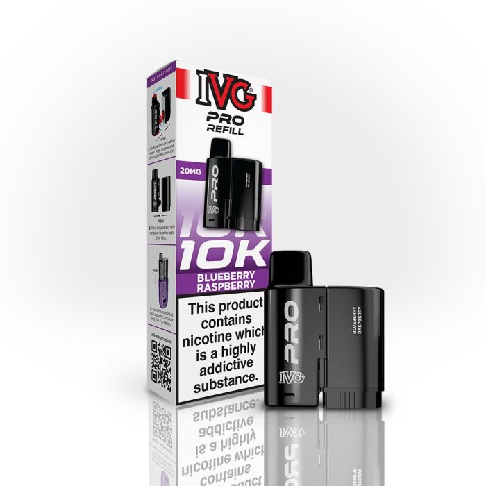 IVG Pro 12 Prefilled Vape Pods Pack of 5 Blueberry Raspberry