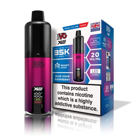 IVG XL 35K Prefilled Pod Vape Kit Box of 5 Blue Sour Raspberry