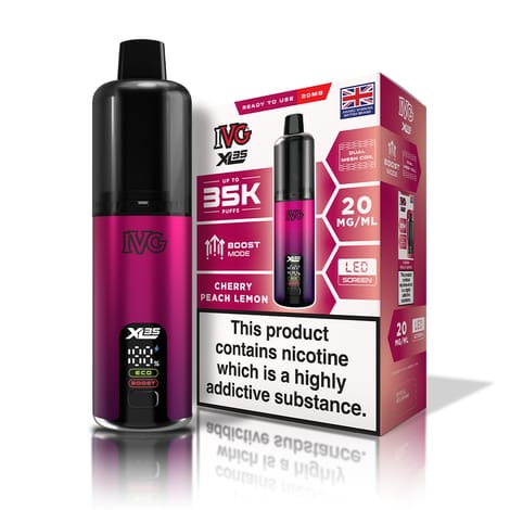 IVG XL 35K Prefilled Pod Vape Kit Box of 5 Cherry Peach Lemon