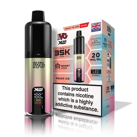 IVG XL 35K Prefilled Pod Vape Kit Box of 5 Peach Ice
