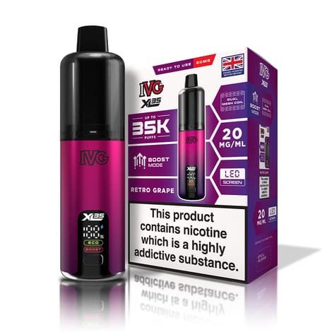 IVG XL 35K Prefilled Pod Vape Kit Box of 5 Retro Grape