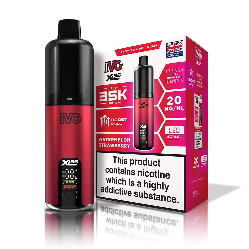 IVG XL 35K Prefilled Pod Vape Kit Box of 5 Watermelon Strawberry