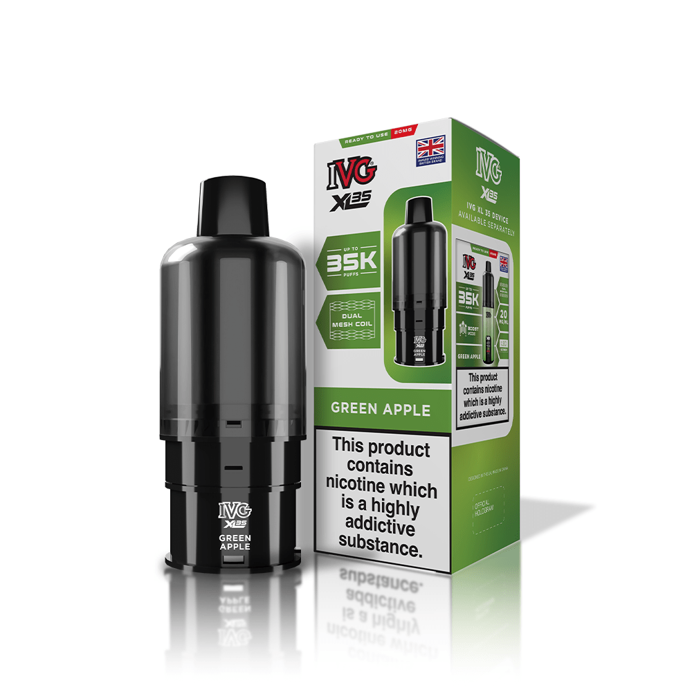 IVG XL 35K Prefilled Pods Box of 5 Green Apple