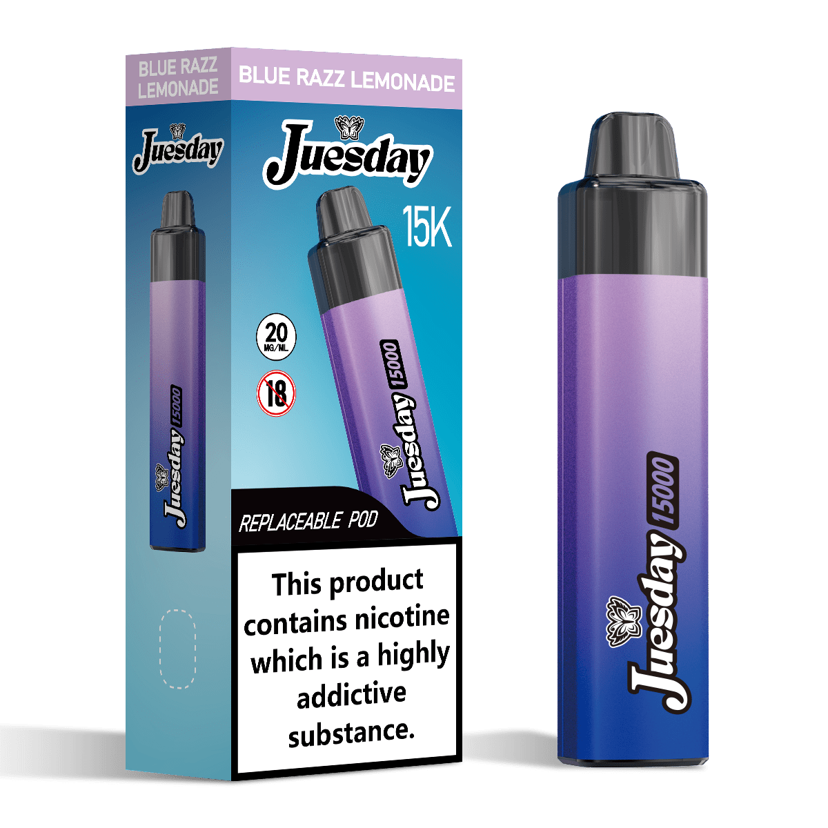 Juesday 15K Prefilled Vape Kit Blue Razz Lemonade