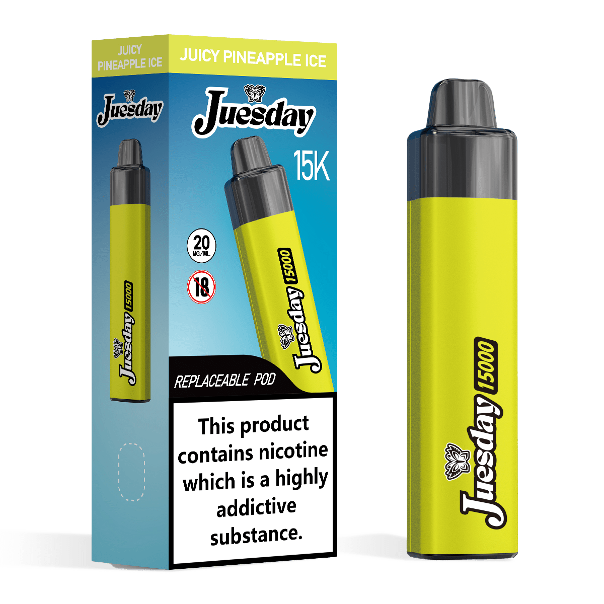 Juesday 15K Prefilled Vape Kit Juicy Pineapple Ice