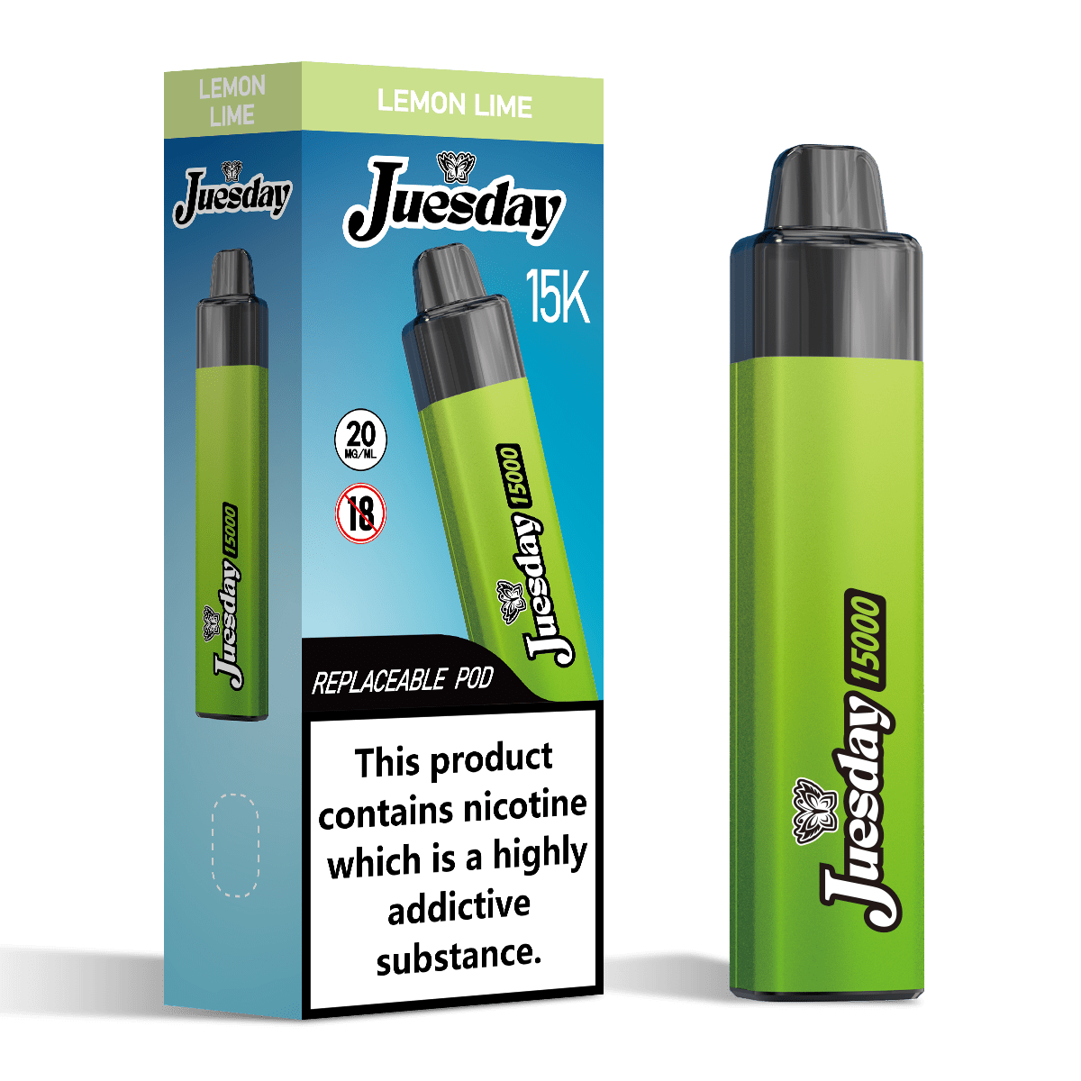 Juesday 15K Prefilled Vape Kit Lemon Lime
