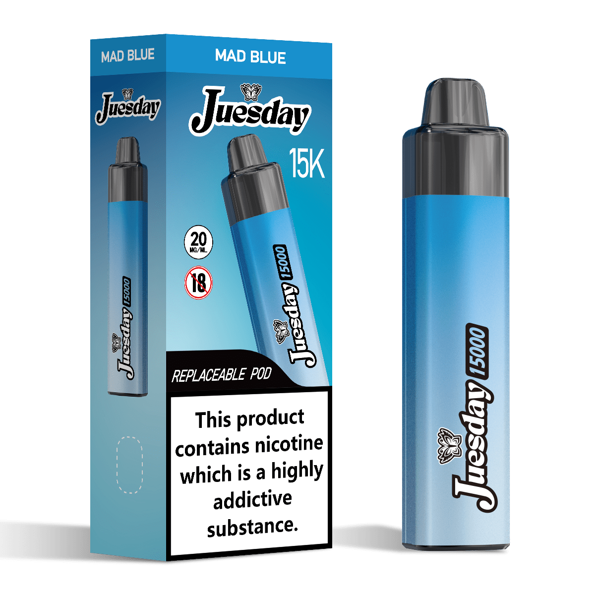 Juesday 15K Prefilled Vape Kit Mad Blue