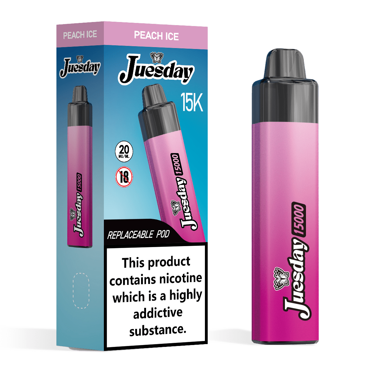 Juesday 15K Prefilled Vape Kit Peach Ice