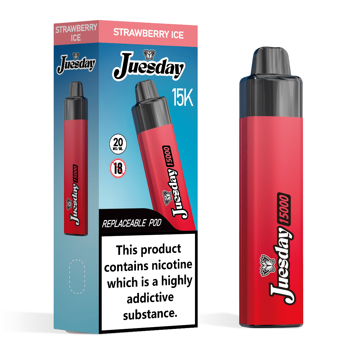 Juesday 15K Prefilled Vape Kit Strawberry Ice