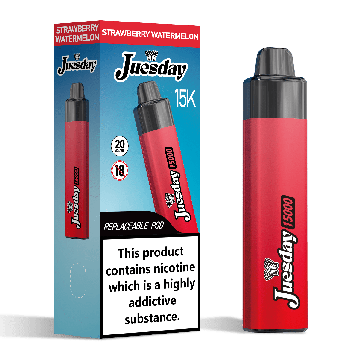 Juesday 15K Prefilled Vape Kit Strawberry Watermelon