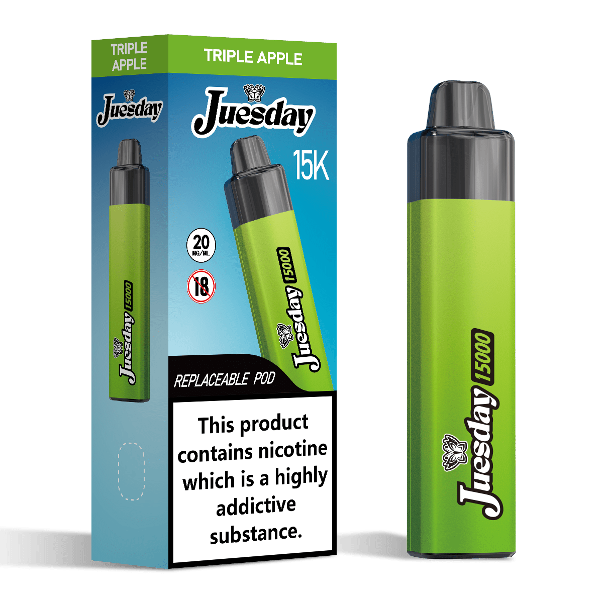 Juesday 15K Prefilled Vape Kit Triple Apple