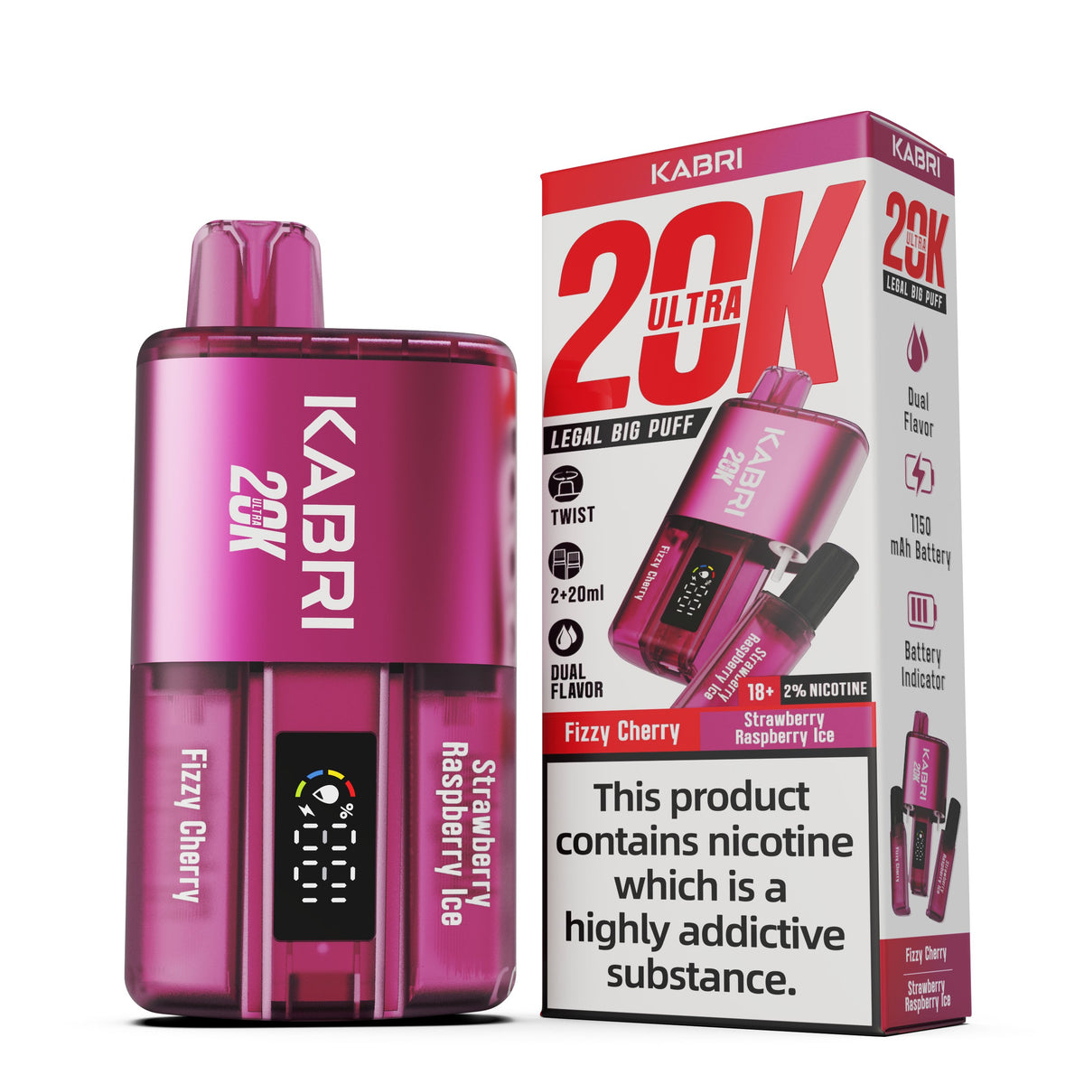 Buy Kabri Ultra 20K Disposable Vape Box of 5 - Bulk Vape Wholesale