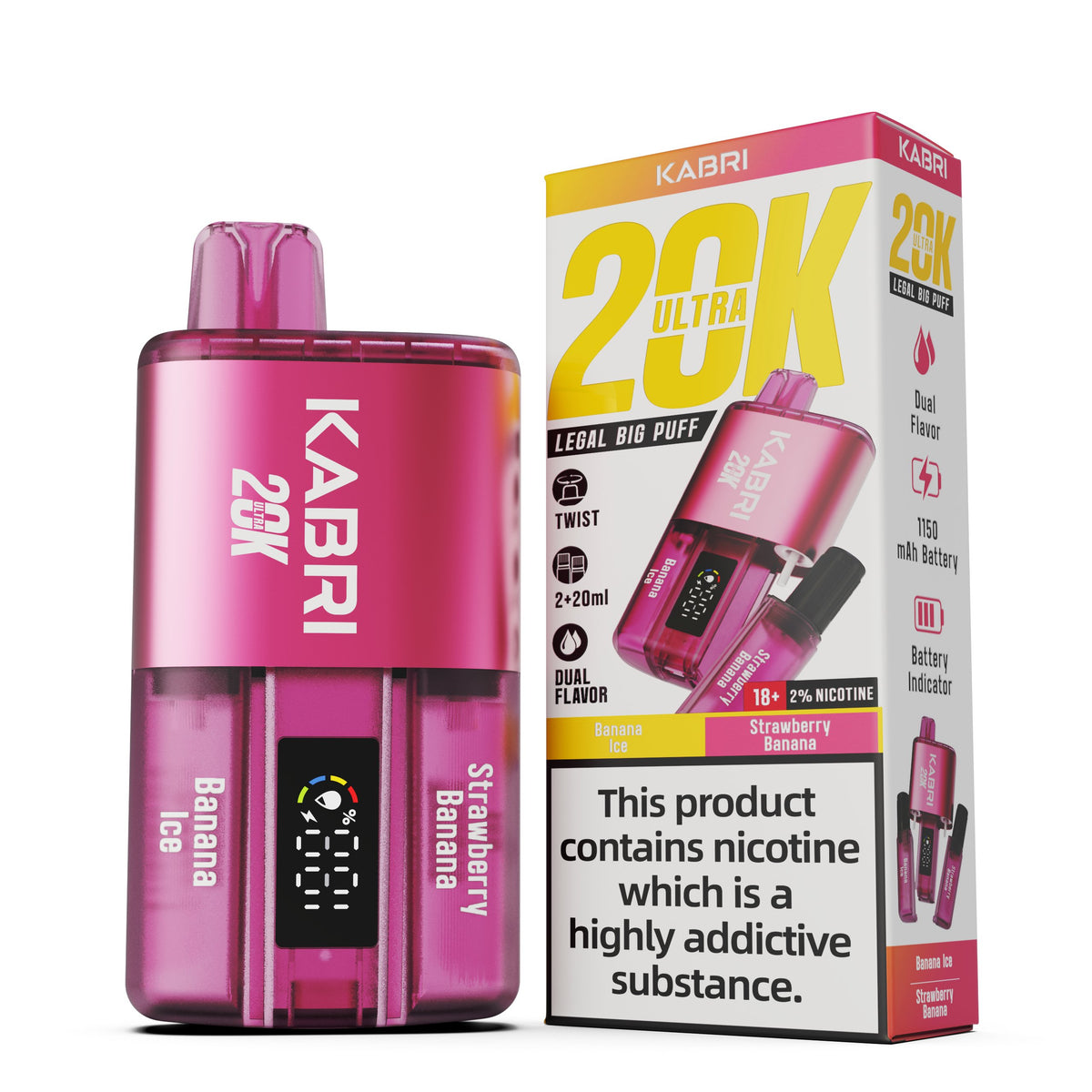 Buy Kabri Ultra 20K Disposable Vape Box of 5 - Bulk Vape Wholesale