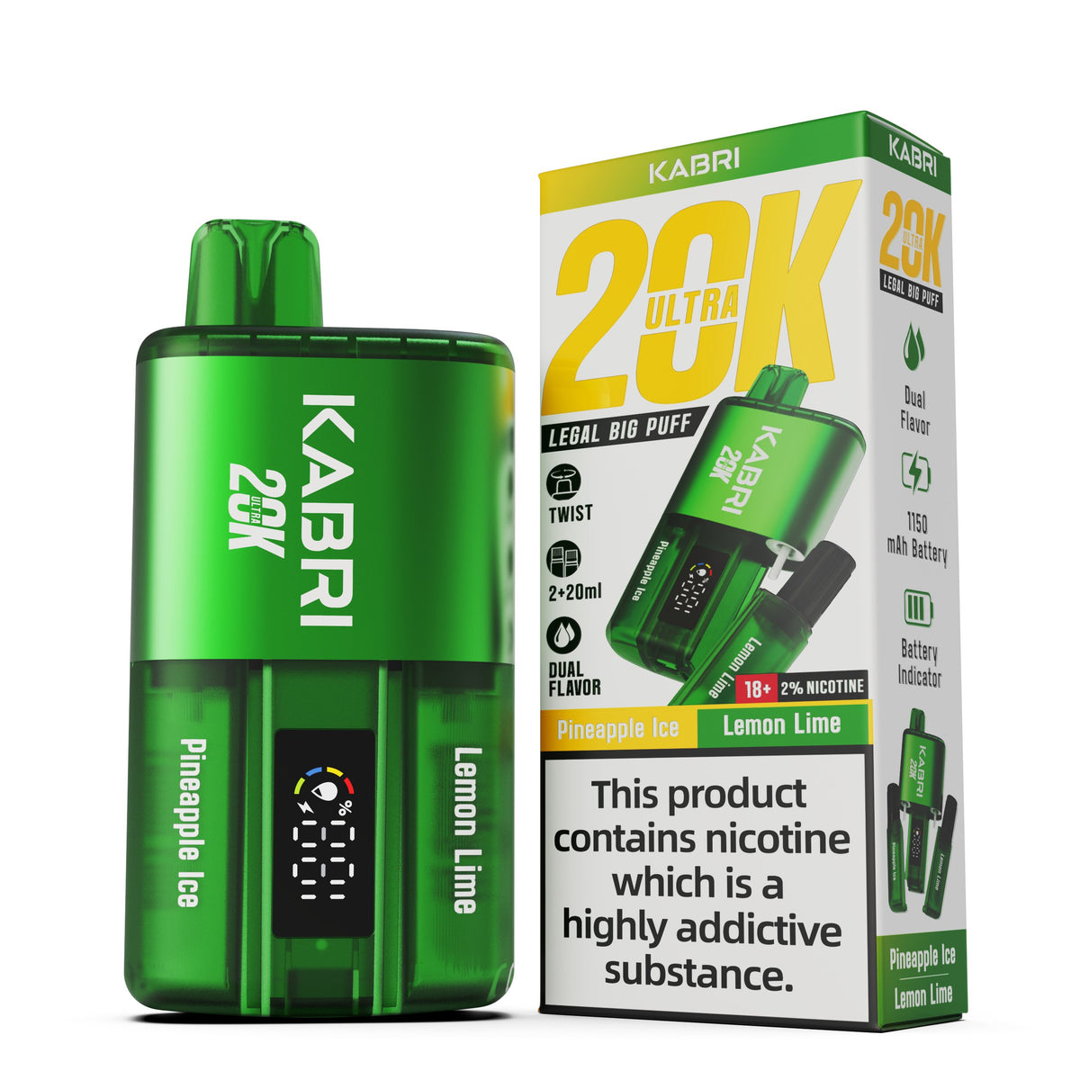 Buy Kabri Ultra 20K Disposable Vape Box of 5 - Bulk Vape Wholesale