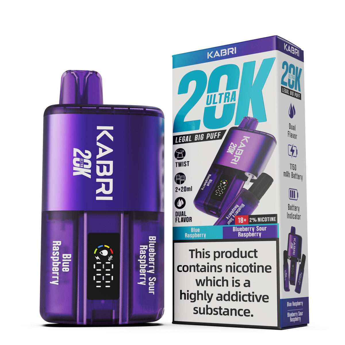 Buy Kabri Ultra 20K Disposable Vape Box of 5 - Bulk Vape Wholesale