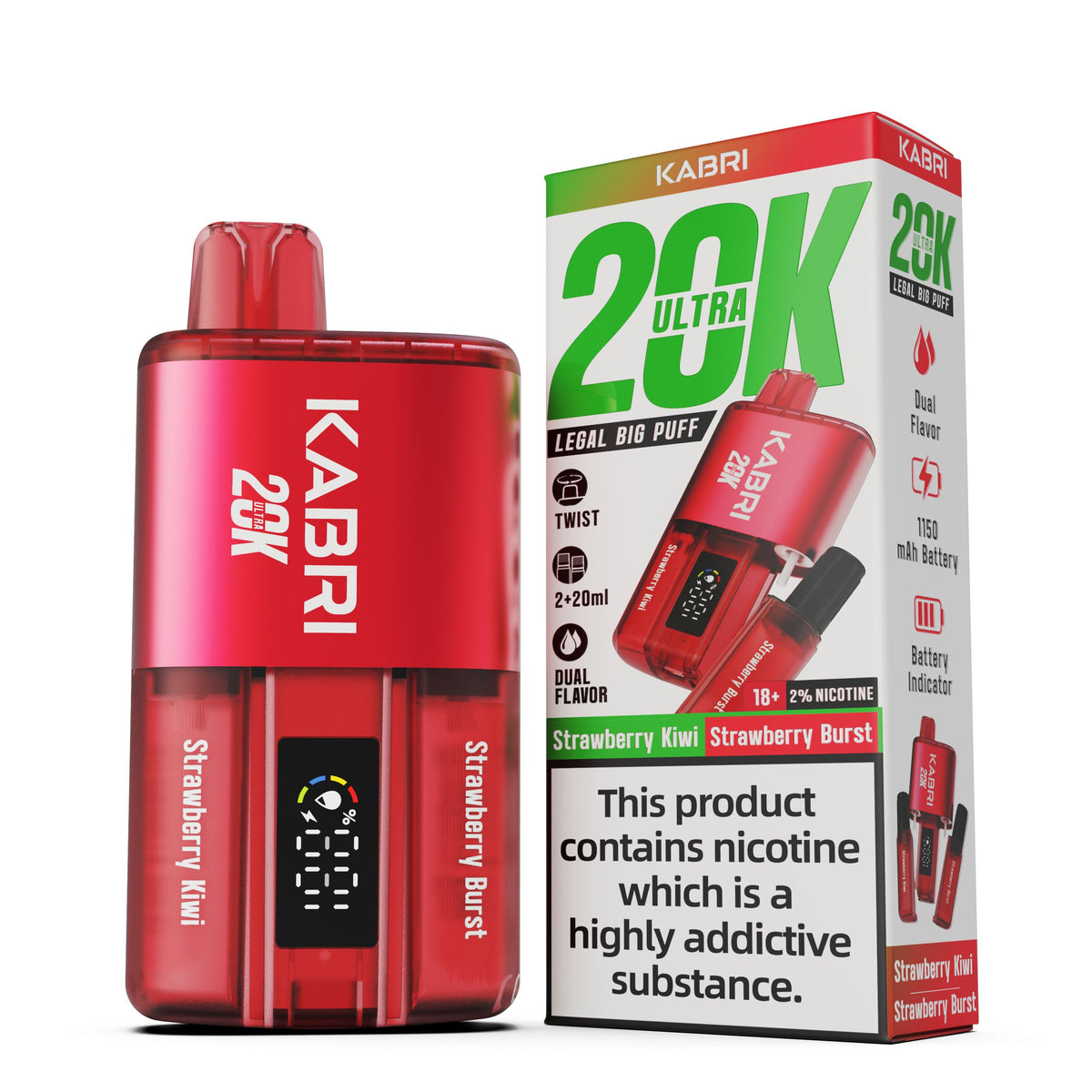 Buy Kabri Ultra 20K Disposable Vape Box of 5 - Bulk Vape Wholesale