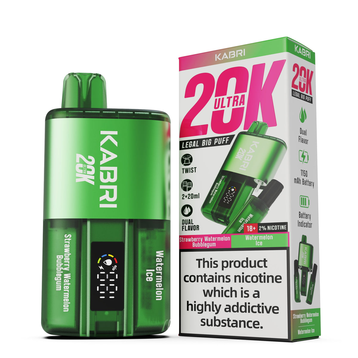 Buy Kabri Ultra 20K Disposable Vape Box of 5 - Bulk Vape Wholesale