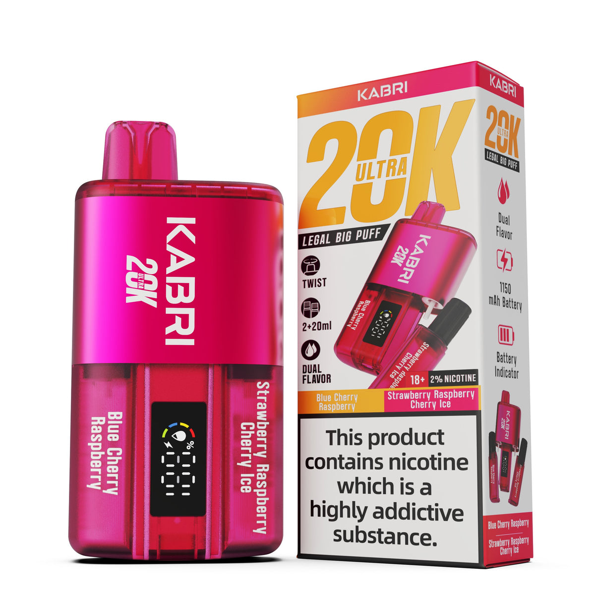 Buy Kabri Ultra 20K Disposable Vape Box of 5 - Bulk Vape Wholesale