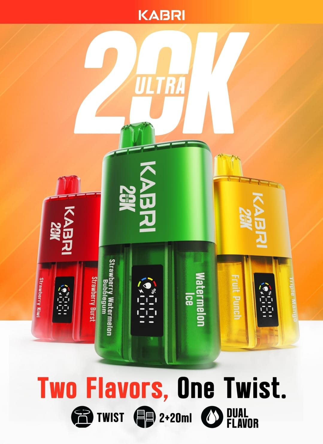 Buy Kabri Ultra 20K Disposable Vape Box of 5 - Bulk Vape Wholesale