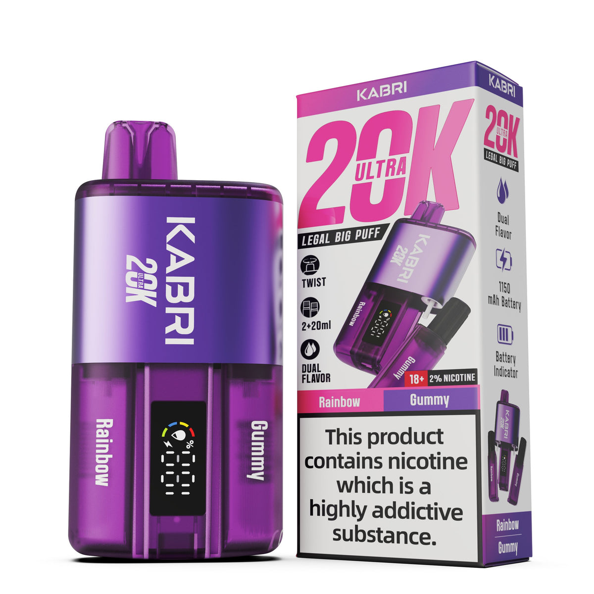 Buy Kabri Ultra 20K Disposable Vape Box of 5 - Bulk Vape Wholesale