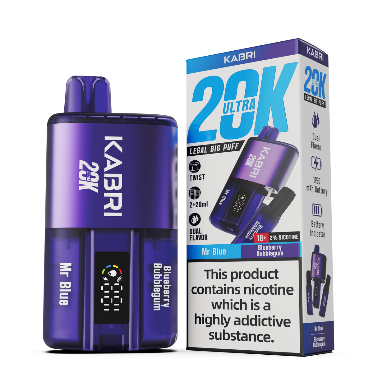 Buy Kabri Ultra 20K Disposable Vape Box of 5 - Bulk Vape Wholesale