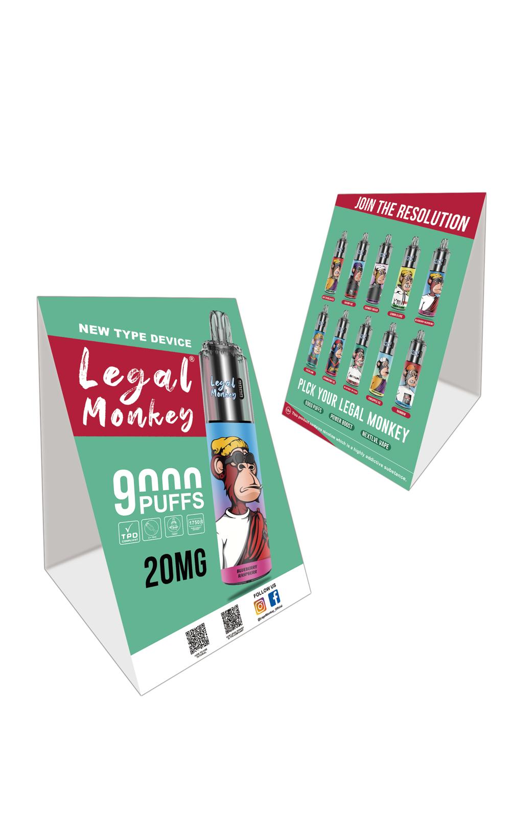 Buy Legal Monkey 9000 Disposable Vape Box of 5 - Bulk Vape Wholesale