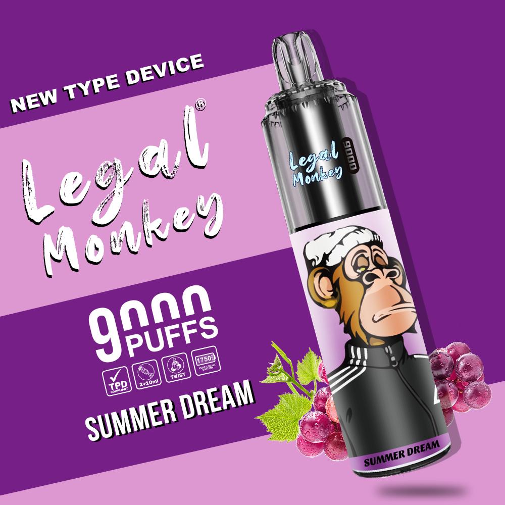 Buy Legal Monkey 9000 Disposable Vape Box of 5 - Bulk Vape Wholesale